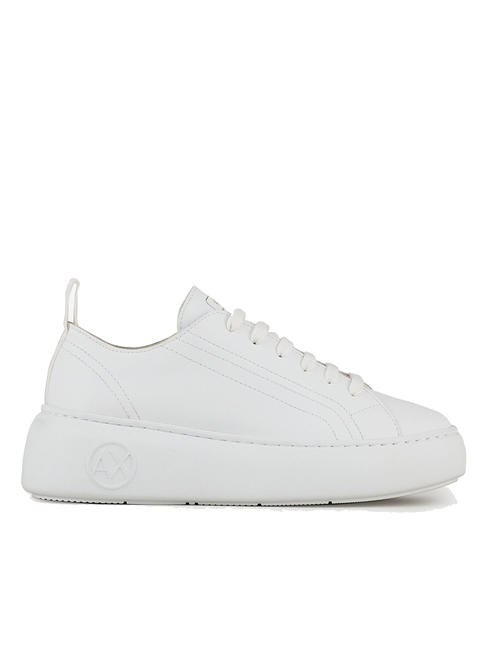 SUPER ACTION Leather sneakers with platform OP WHITE - Women&rsquo;s shoes