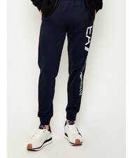 ARMANI EXCHANGE ROYALE SUEDE AIR MESH AX logo leather sneakers off white + navy - Men&rsquo;s shoes - 5