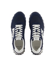 ARMANI EXCHANGE DROP MICROSUEDE Sneakers with contrasting logo navy+off-white - Men’s shoes - 3