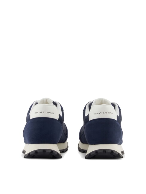 DROP MICROSUEDE Sneakers with contrasting logo navy+off-white - Men’s shoes