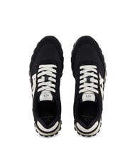 ARMANI EXCHANGE DROP MICROSUEDE Sneakers with contrasting logo black + off-white - Men&rsquo;s shoes - 3