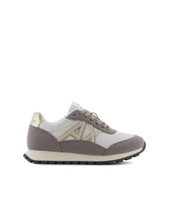 ARMANI EXCHANGE DROP MICROSUEDE Sneakers with side logo brown bass + off-white - Women’s shoes - 2