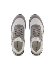 ARMANI EXCHANGE DROP MICROSUEDE Sneakers with side logo brown bass + off-white - Women’s shoes - 3