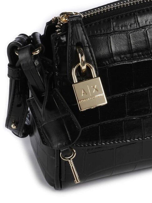 JANE CROCO Crocodile print shoulder bag black - Women&rsquo;s Bags