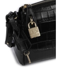 ARMANI EXCHANGE JANE CROCO Crocodile print shoulder bag black - Women&rsquo;s Bags - 3