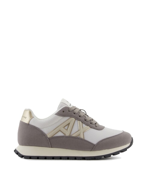 DROP MICROSUEDE Sneakers with side logo brown bass + off-white - Women&rsquo;s shoes
