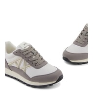 ARMANI EXCHANGE DROP MICROSUEDE Sneakers with side logo brown bass + off-white - Women&rsquo;s shoes - 4