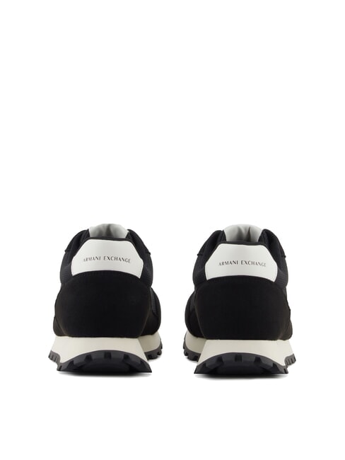 DROP MICROSUEDE Sneakers with contrasting logo black + off-white - Men’s shoes