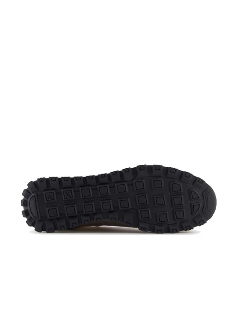 DROP MICROSUEDE Sneakers with side logo brown bass + off-white - Women&rsquo;s shoes