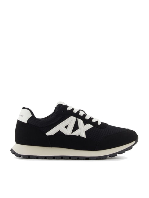 DROP MICROSUEDE Sneakers with contrasting logo black + off-white - Men&rsquo;s shoes
