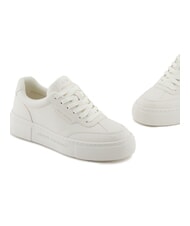 ARMANI EXCHANGE KURT MINI-TUMBLED Sneakers with high soles off-white - Women’s shoes - 4