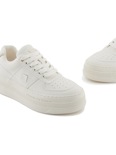 JANE Platform sneakers off white + pale gold - Women’s shoes