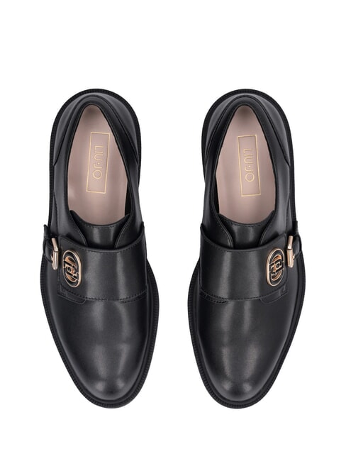 LONDON 01 Leather shoes with buckle black - Women’s shoes