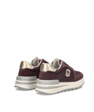 LIUJO AMAZING 25 Suede and mesh sneakers crimson/light gold - Women’s shoes - 6