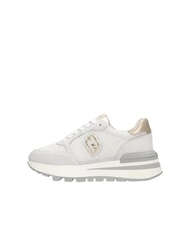 LIUJO AMAZING 25 Suede and mesh sneakers off white/light gold - Women&rsquo;s shoes - 2