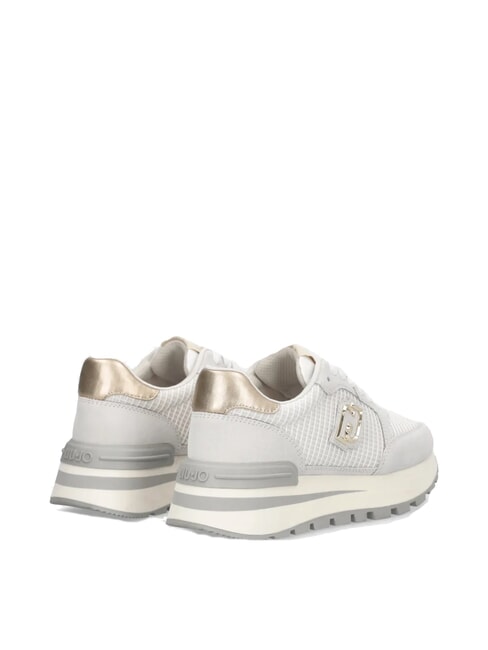 AMAZING 25 Suede and mesh sneakers off white/light gold - Women&rsquo;s shoes