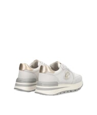 LIUJO AMAZING 25 Suede and mesh sneakers off white/light gold - Women’s shoes - 6
