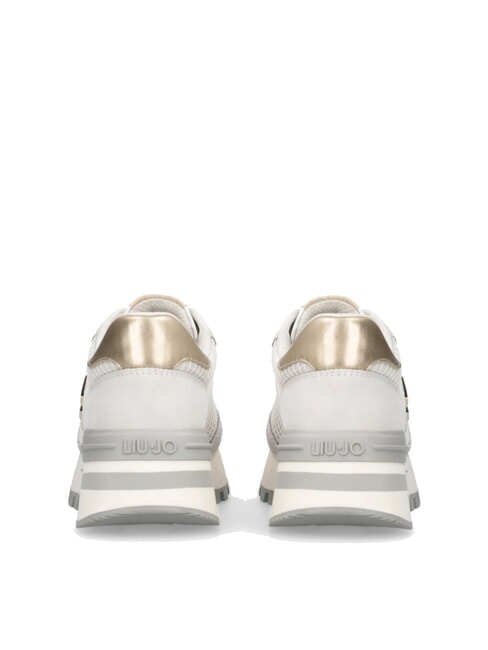 AMAZING 25 Suede and mesh sneakers off white/light gold - Women’s shoes