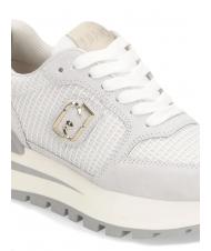 LIUJO AMAZING 25 Suede and mesh sneakers off white/light gold - Women&rsquo;s shoes - 5