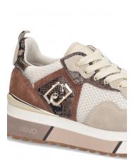 LIUJO MAXI WONDER 01 Platform sneakers with python details rope/chocolate - Women&rsquo;s shoes - 5