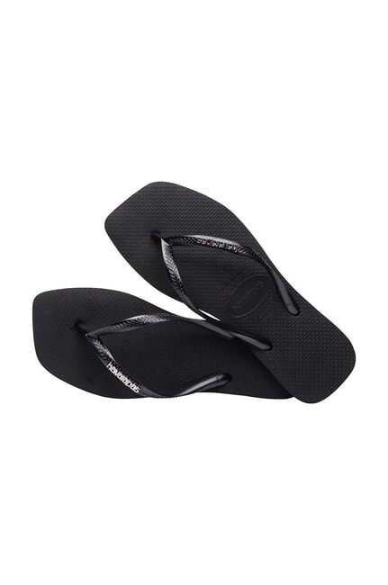 SQUARE LOGO Flip flops black/silver - Women&rsquo;s shoes