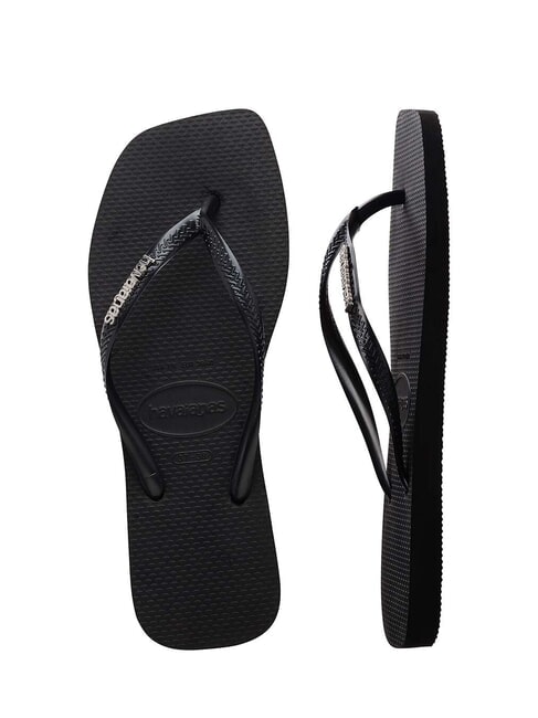 SQUARE LOGO Flip flops black/silver - Women&rsquo;s shoes