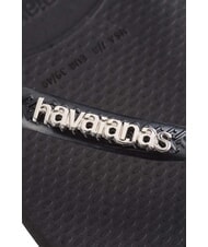 HAVAIANAS SQUARE LOGO Flip flops black/silver - Women&rsquo;s shoes - 4