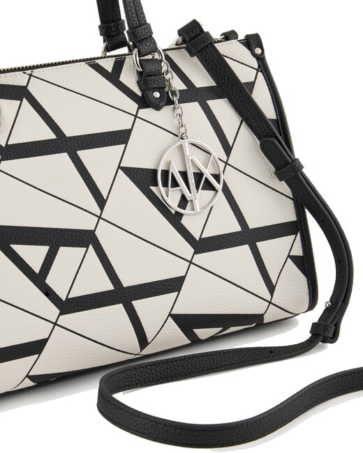 GYNGER Handbag with shoulder strap white/black - Women’s Bags