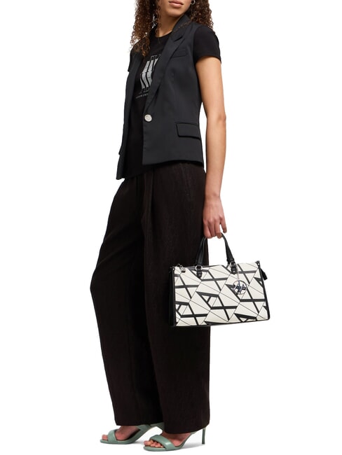 GYNGER Handbag with shoulder strap white/black - Women’s Bags