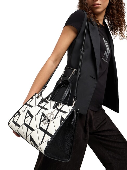 GYNGER Handbag with shoulder strap white/black - Women’s Bags