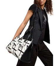 ARMANI EXCHANGE GYNGER Handbag with shoulder strap white/black - Women’s Bags - 7