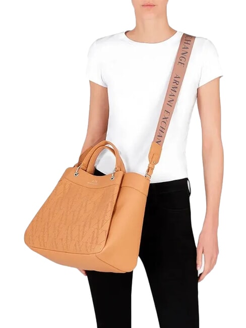 WAVE Large perforated handbag camel pink - Women&rsquo;s Bags