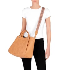 ARMANI EXCHANGE WAVE Large perforated handbag camel pink - Women&rsquo;s Bags - 5