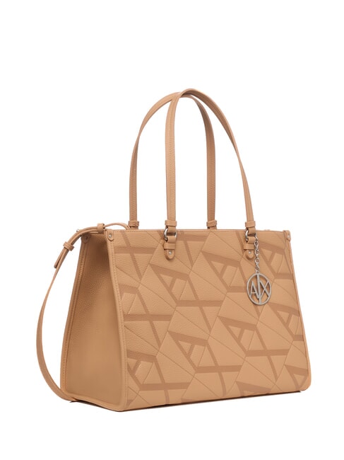 GYNGER Shoulder bag with all-over logo print camel rose/camel rose - Women’s Bags