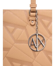 ARMANI EXCHANGE GYNGER Shoulder bag with all-over logo print camel rose/camel rose - Women’s Bags - 3