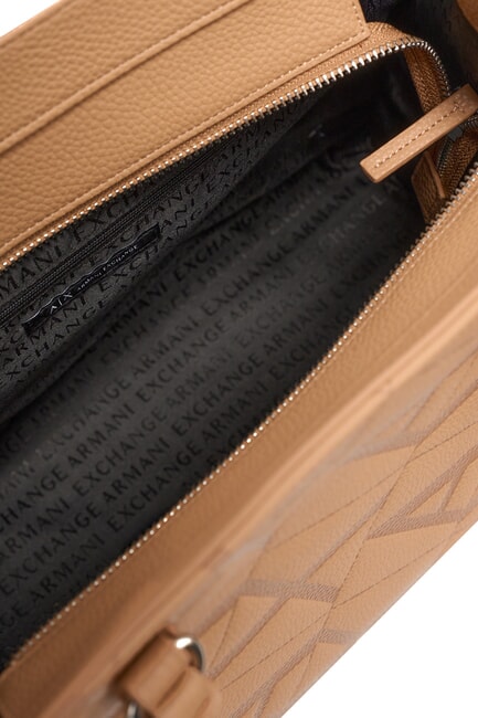 GYNGER Shoulder bag with all-over logo print camel rose/camel rose - Women’s Bags