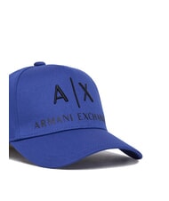 ARMANI EXCHANGE BASEBALL HAT Logo embroidery cap mazarine blue - Hats - 3