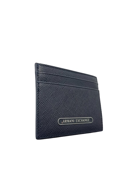 BARCELONA Flat leather credit card holder deep navy - Men’s Wallets