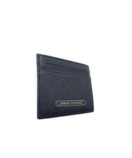 ARMANI EXCHANGE BARCELONA Flat leather credit card holder - Men’s Wallets