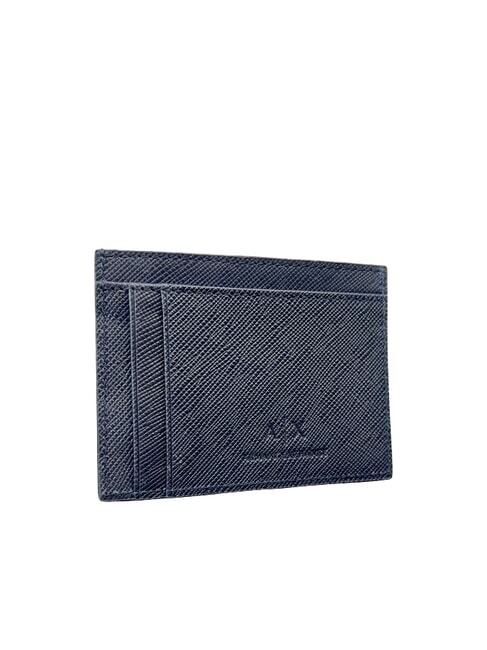 BARCELONA Flat leather credit card holder deep navy - Men’s Wallets