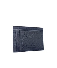 ARMANI EXCHANGE BARCELONA Flat leather credit card holder deep navy - Men’s Wallets - 3