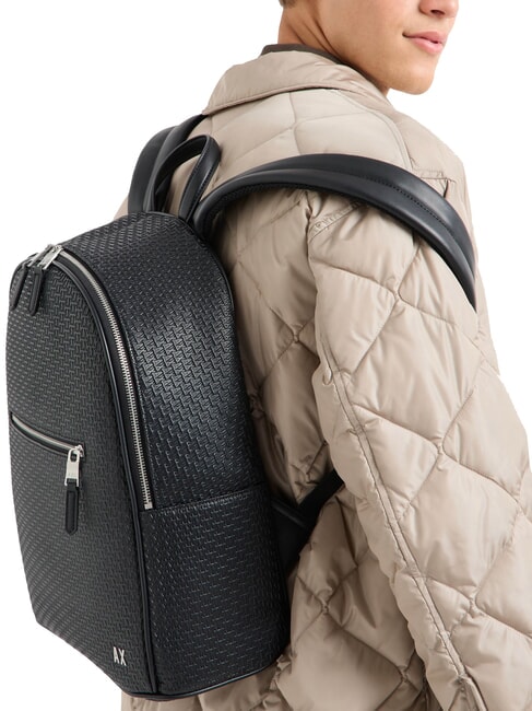 ELBA Backpack with embossed logo and laptop pocket deep navy - Laptop backpacks