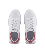 ARMANI EXCHANGE ACTION Leather sneakers op.white+cardinal - Men&rsquo;s shoes - 3