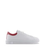 ARMANI EXCHANGE ACTION Leather sneakers op.white+cardinal - Men&rsquo;s shoes - 2