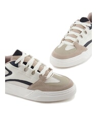 ARMANI EXCHANGE A|X Sneakers with suede leather details plaza taupe+deep nav - Men&rsquo;s shoes - 4