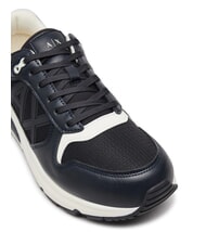 ARMANI EXCHANGE A|X Sneakers with side logo deep navy + off-white - Men&rsquo;s shoes - 5