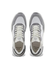 ARMANI EXCHANGE A|X Sneakers with maxi side logo neutral grey+off white - Men’s shoes - 3