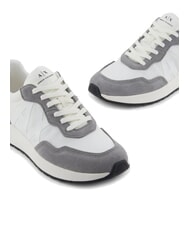 ARMANI EXCHANGE A|X Sneakers with maxi side logo neutral grey+off white - Men’s shoes - 4