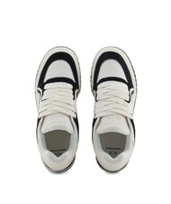 ARMANI EXCHANGE A|X Oversized sneakers with contrasting inserts off white+black - Men&rsquo;s shoes - 3