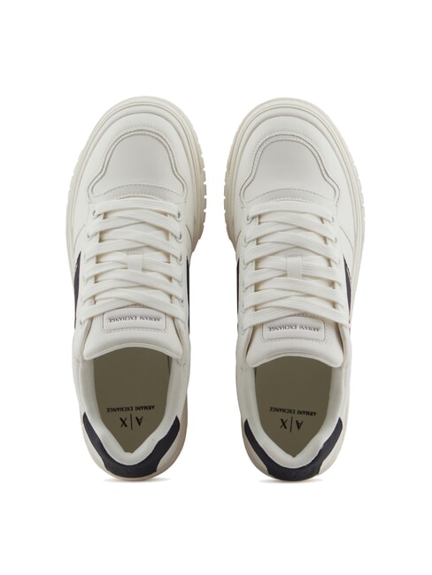 A|X Sneakers with contrasting side band off white + deep navy - Men’s shoes